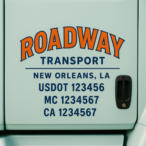 Custom Truck Door Decal Sticker Signs | US DOT Compliant Truck Door Lettering Templates | Make Your Own - Add Your Own Text (2-Pack)