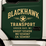 Custom Truck Door Decal Sticker Signs | US DOT Compliant Truck Door Lettering Templates | Make Your Own - Add Your Own Text (2-Pack)
