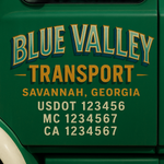 Custom Truck Door Decal Sticker Signs | US DOT Compliant Truck Door Lettering Templates | Make Your Own - Add Your Own Text (2-Pack)