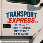 Custom Truck Door Decal Sticker Signs | US DOT Compliant Truck Door Lettering Templates | Make Your Own - Add Your Own Text (2-Pack)