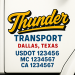 Custom Truck Door Decal Sticker Signs | US DOT Compliant Truck Door Lettering Templates | Make Your Own - Add Your Own Text (2-Pack)