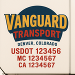 Custom Truck Door Decal Sticker Signs | US DOT Compliant Truck Door Lettering Templates | Make Your Own - Add Your Own Text (2-Pack)
