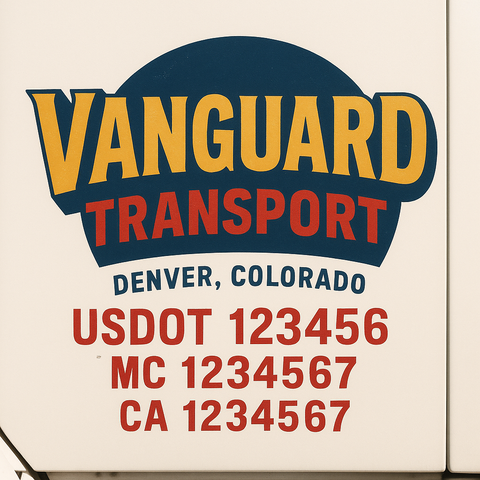 Custom Truck Door Decal Sticker Signs | US DOT Compliant Truck Door Lettering Templates | Make Your Own - Add Your Own Text (2-Pack)