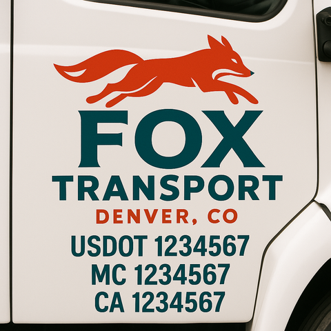 Custom Truck Door Decal Sticker Signs | US DOT Compliant Truck Door Lettering Templates | Make Your Own - Add Your Own Text (2-Pack)
