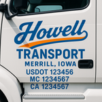 Custom Truck Door Decal Sticker Signs | US DOT Compliant Truck Door Lettering Templates | Make Your Own - Add Your Own Text (2-Pack)