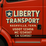 Custom Truck Door Decal Sticker Signs | US DOT Compliant Truck Door Lettering Templates | Make Your Own - Add Your Own Text (2-Pack)