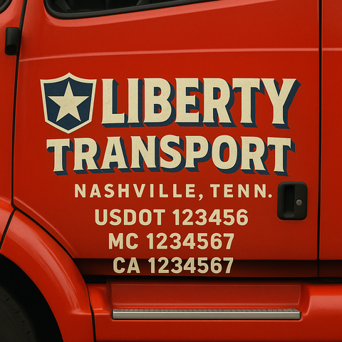Custom Truck Door Decal Sticker Signs | US DOT Compliant Truck Door Lettering Templates | Make Your Own - Add Your Own Text (2-Pack)