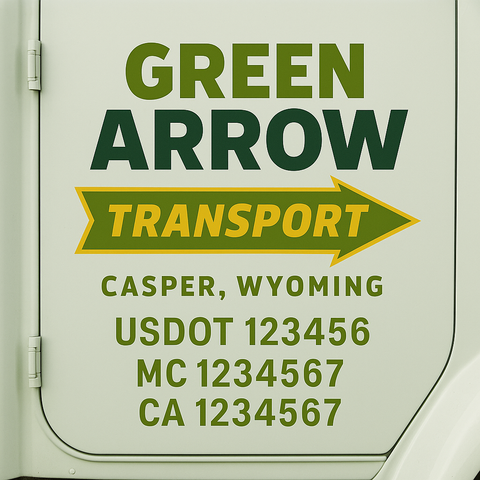 Custom Truck Door Decal Sticker Signs | US DOT Compliant Truck Door Lettering Templates | Make Your Own - Add Your Own Text (2-Pack)