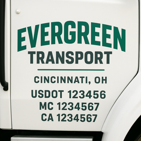 Custom Truck Door Decal Sticker Signs | US DOT Compliant Truck Door Lettering Templates | Make Your Own - Add Your Own Text (2-Pack)