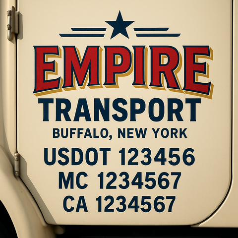 Custom Truck Door Decal Sticker Signs | US DOT Compliant Truck Door Lettering Templates | Make Your Own - Add Your Own Text (2-Pack)