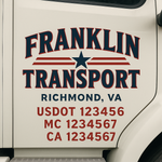 Custom Truck Door Decal Sticker Signs | US DOT Compliant Truck Door Lettering Templates | Make Your Own - Add Your Own Text (2-Pack)
