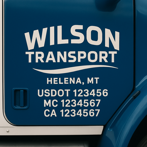 Custom Truck Door Decal Sticker Signs | US DOT Compliant Truck Door Lettering Templates | Make Your Own - Add Your Own Text (2-Pack)