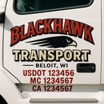 Custom Truck Door Decal Sticker Signs | US DOT Compliant Truck Door Lettering Templates | Make Your Own - Add Your Own Text (2-Pack)