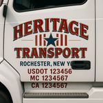 Custom Truck Door Decal Sticker Signs | US DOT Compliant Truck Door Lettering Templates | Make Your Own - Add Your Own Text (2-Pack)