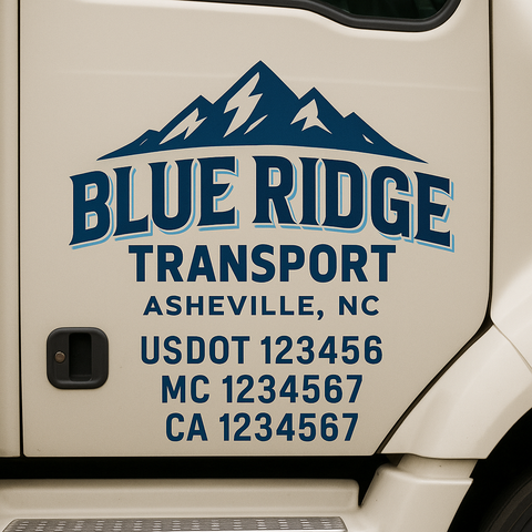 Custom Truck Door Decal Sticker Signs | US DOT Compliant Truck Door Lettering Templates | Make Your Own - Add Your Own Text (2-Pack)
