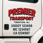 Custom Truck Door Decal Sticker Signs | US DOT Compliant Truck Door Lettering Templates | Make Your Own - Add Your Own Text (2-Pack)