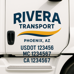 Custom Truck Door Decal Sticker Signs | US DOT Compliant Truck Door Lettering Templates | Make Your Own - Add Your Own Text (2-Pack)