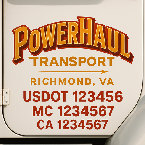 Custom Truck Door Decal Sticker Signs | US DOT Compliant Truck Door Lettering Templates | Make Your Own - Add Your Own Text (2-Pack)