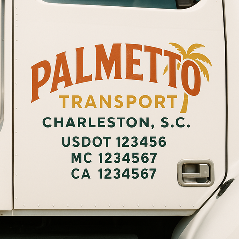Custom Truck Door Decal Sticker Signs | US DOT Compliant Truck Door Lettering Templates | Make Your Own - Add Your Own Text (2-Pack)