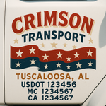 Custom Truck Door Decal Sticker Signs | US DOT Compliant Truck Door Lettering Templates | Make Your Own - Add Your Own Text (2-Pack)