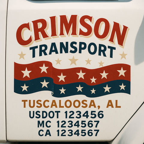 Custom Truck Door Decal Sticker Signs | US DOT Compliant Truck Door Lettering Templates | Make Your Own - Add Your Own Text (2-Pack)