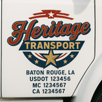 Custom Truck Door Decal Sticker Signs | US DOT Compliant Truck Door Lettering Templates | Make Your Own - Add Your Own Text (2-Pack)
