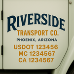 Custom Truck Door Decal Sticker Signs | US DOT Compliant Truck Door Lettering Templates | Make Your Own - Add Your Own Text (2-Pack)
