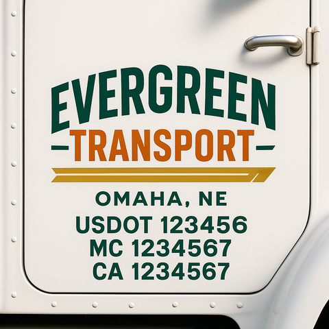 Custom Truck Door Decal Sticker Signs | US DOT Compliant Truck Door Lettering Templates | Make Your Own - Add Your Own Text (2-Pack)