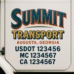 Custom Truck Door Decal Sticker Signs | US DOT Compliant Truck Door Lettering Templates | Make Your Own - Add Your Own Text (2-Pack)
