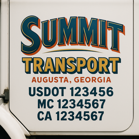 Custom Truck Door Decal Sticker Signs | US DOT Compliant Truck Door Lettering Templates | Make Your Own - Add Your Own Text (2-Pack)