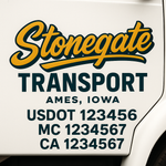 Custom Truck Door Decal Sticker Signs | US DOT Compliant Truck Door Lettering Templates | Make Your Own - Add Your Own Text (2-Pack)