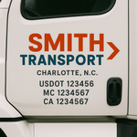 Custom Truck Door Decal Sticker Signs | US DOT Compliant Truck Door Lettering Templates | Make Your Own - Add Your Own Text (2-Pack)
