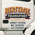 Custom Truck Door Decal Sticker Signs | US DOT Compliant Truck Door Lettering Templates | Make Your Own - Add Your Own Text (2-Pack)
