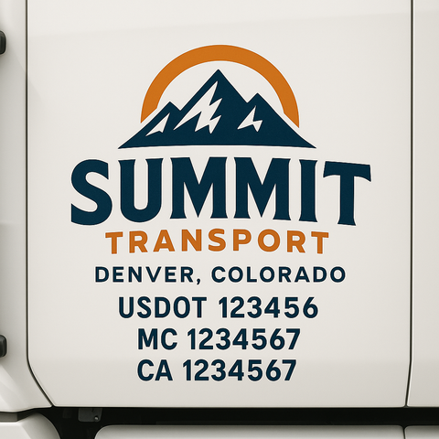 Custom Truck Door Decal Sticker Signs | US DOT Compliant Truck Door Lettering Templates | Make Your Own - Add Your Own Text (2-Pack)