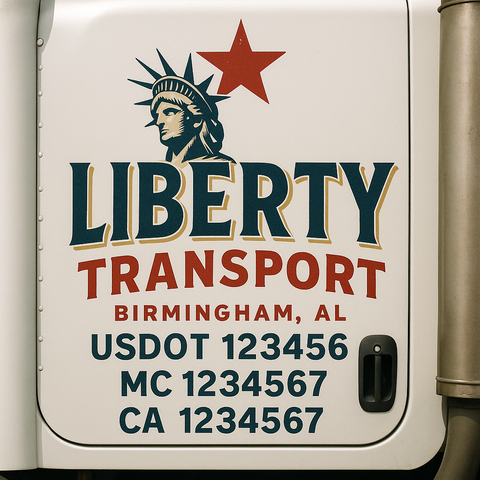 Custom Truck Door Decal Sticker Signs | US DOT Compliant Truck Door Lettering Templates | Make Your Own - Add Your Own Text (2-Pack)