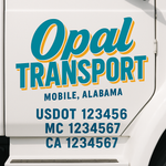 Custom Truck Door Decal Sticker Signs | US DOT Compliant Truck Door Lettering Templates | Make Your Own - Add Your Own Text (2-Pack)
