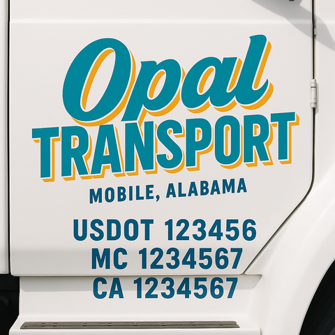 Custom Truck Door Decal Sticker Signs | US DOT Compliant Truck Door Lettering Templates | Make Your Own - Add Your Own Text (2-Pack)