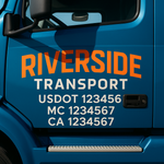 Custom Truck Door Decal Sticker Signs | US DOT Compliant Truck Door Lettering Templates | Make Your Own - Add Your Own Text (2-Pack)