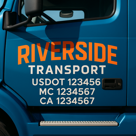 Custom Truck Door Decal Sticker Signs | US DOT Compliant Truck Door Lettering Templates | Make Your Own - Add Your Own Text (2-Pack)