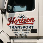 Custom Truck Door Decal Sticker Signs | US DOT Compliant Truck Door Lettering Templates | Make Your Own - Add Your Own Text (2-Pack)