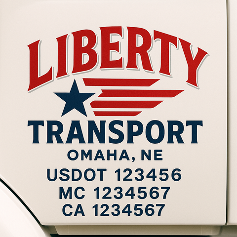 Custom Truck Door Decal Sticker Signs | US DOT Compliant Truck Door Lettering Templates | Make Your Own - Add Your Own Text (2-Pack)