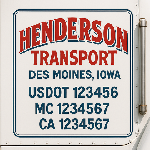 Custom Truck Door Decal Sticker Signs | US DOT Compliant Truck Door Lettering Templates | Make Your Own - Add Your Own Text (2-Pack)