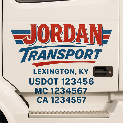 Custom Truck Door Decal Sticker Signs | US DOT Compliant Truck Door Lettering Templates | Make Your Own - Add Your Own Text (2-Pack)
