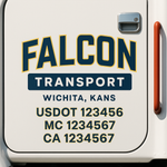 Custom Truck Door Decal Sticker Signs | US DOT Compliant Truck Door Lettering Templates | Make Your Own - Add Your Own Text (2-Pack)