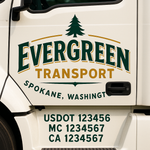 Custom Truck Door Decal Sticker Signs | US DOT Compliant Truck Door Lettering Templates | Make Your Own - Add Your Own Text (2-Pack)