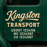 Custom Truck Door Decal Sticker Signs | US DOT Compliant Truck Door Lettering Templates | Make Your Own - Add Your Own Text (2-Pack)