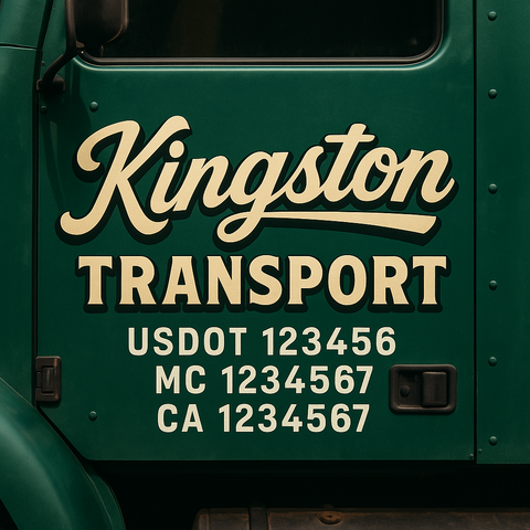 Custom Truck Door Decal Sticker Signs | US DOT Compliant Truck Door Lettering Templates | Make Your Own - Add Your Own Text (2-Pack)