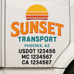 Custom Truck Door Decal Sticker Signs | US DOT Compliant Truck Door Lettering Templates | Make Your Own - Add Your Own Text (2-Pack)