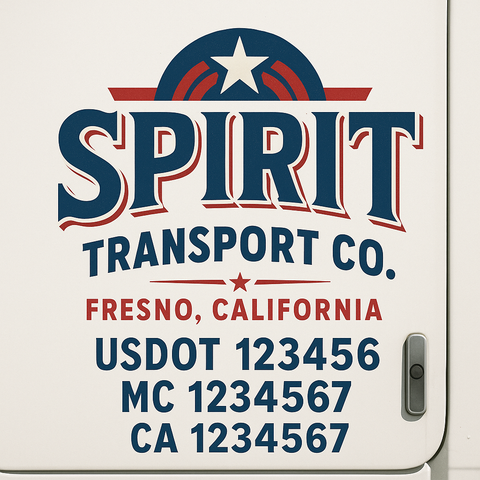 Custom Truck Door Decal Sticker Signs | US DOT Compliant Truck Door Lettering Templates | Make Your Own - Add Your Own Text (2-Pack)