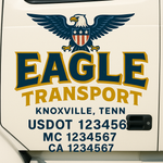 Custom Truck Door Decal Sticker Signs | US DOT Compliant Truck Door Lettering Templates | Make Your Own - Add Your Own Text (2-Pack)